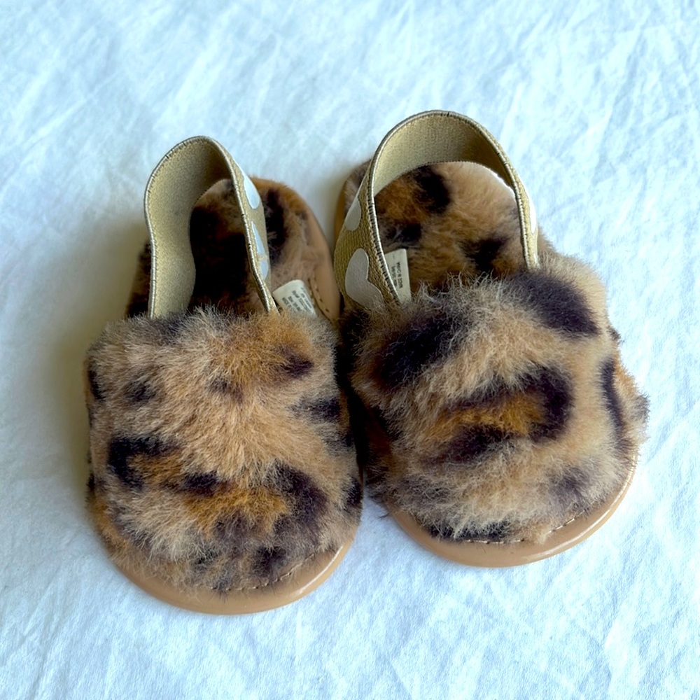 First Steps by Stepping Stones Baby Girls' Faux Fur Slide Slippers - (3-6m)